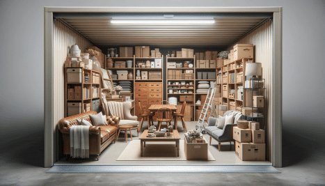 Rent a storage unit to store unused belongings 