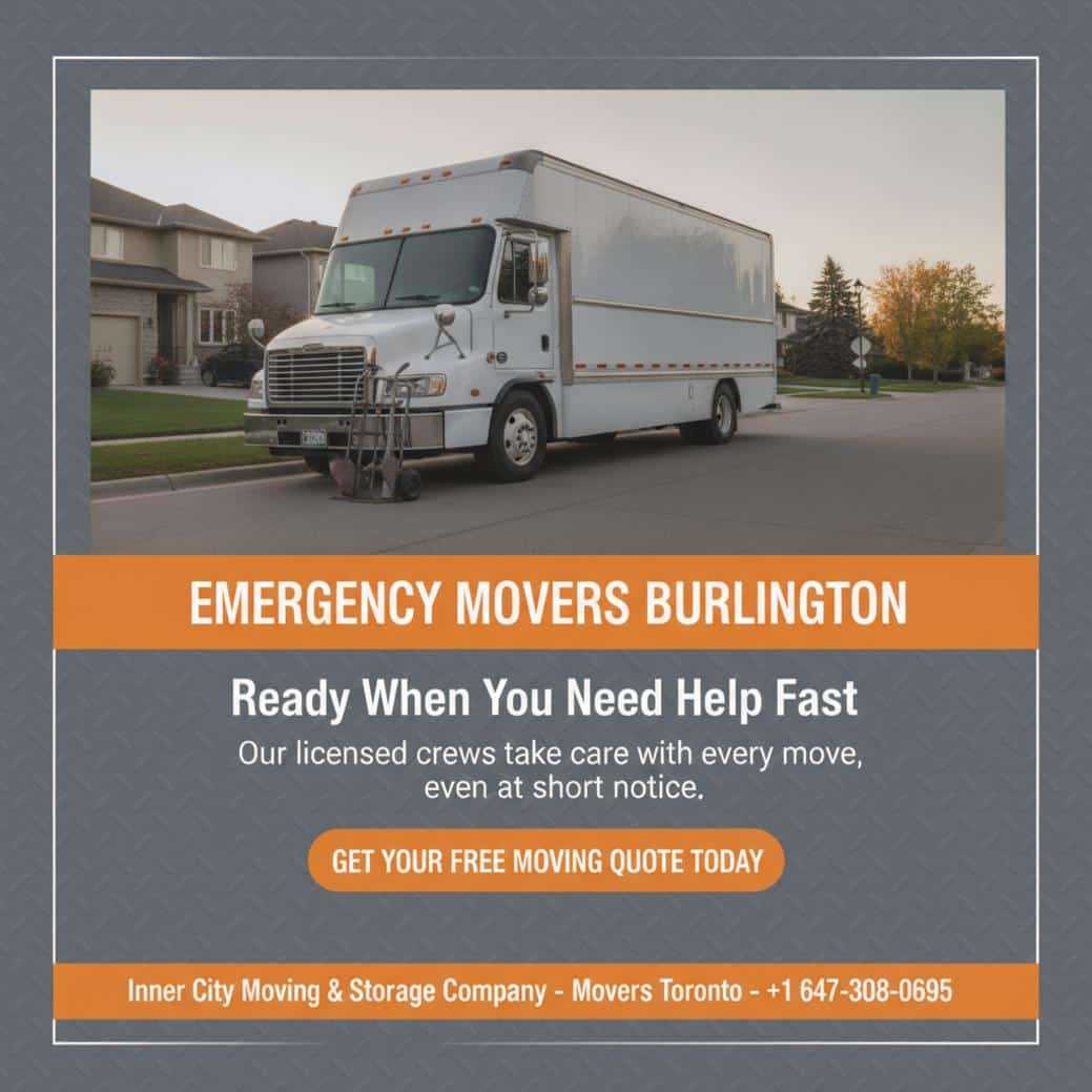 Need Emergency Movers in Burlington? Here’s What to Expect Emergency movers truck and moving blankets Burlington ON