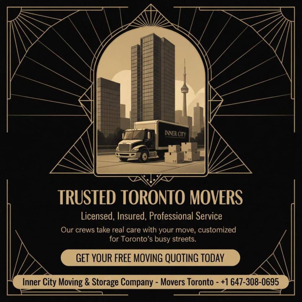 How to Hire Movers in Toronto Without Stress 1 Inner City Moving & Storage truck with packed boxes - hire movers Toronto