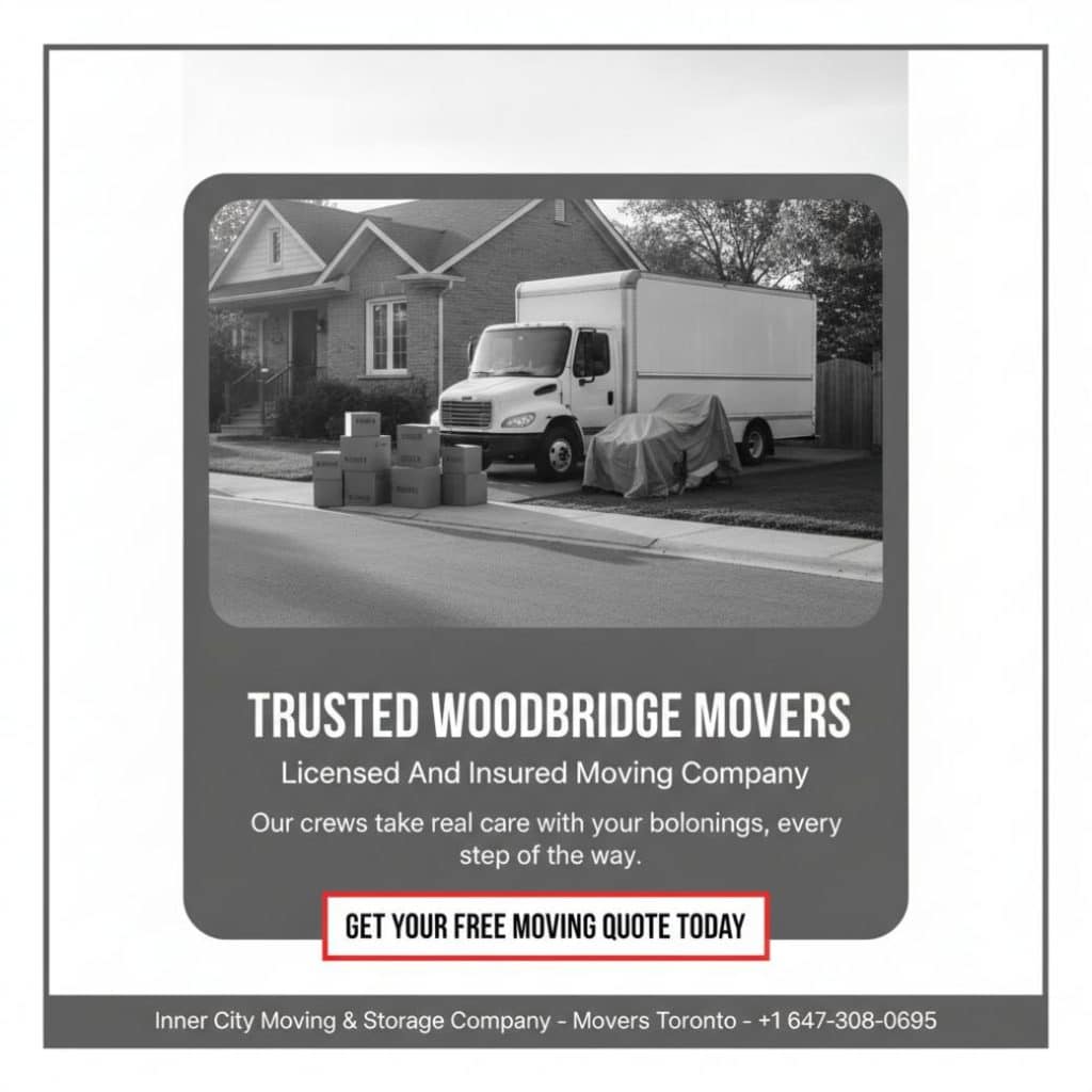 How a Moving Company in Woodbridge Makes Your Move Easier 1 Inner City Moving & Storage truck with moving boxes in Woodbridge ON
