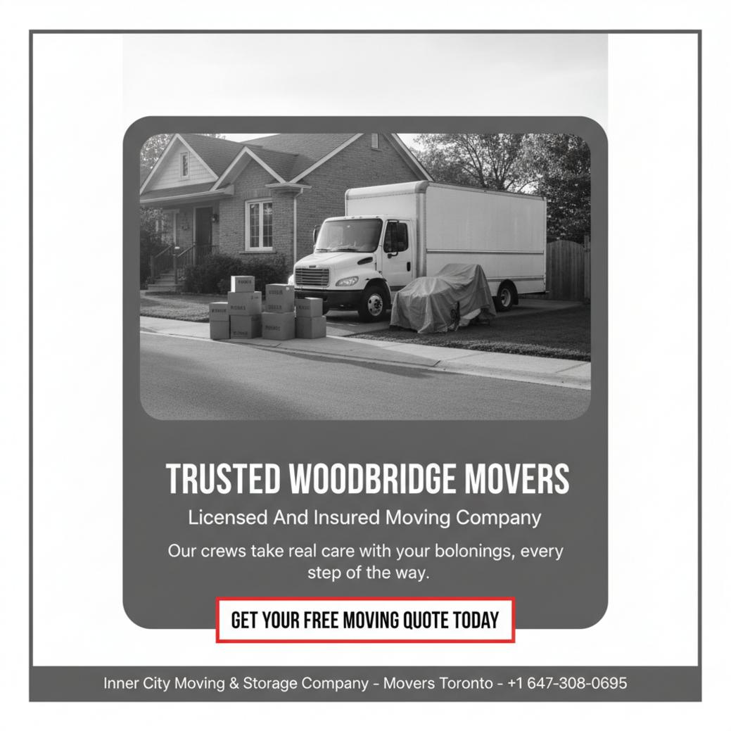 How a Moving Company in Woodbridge Makes Your Move Easier Inner City Moving & Storage truck with moving boxes in Woodbridge ON