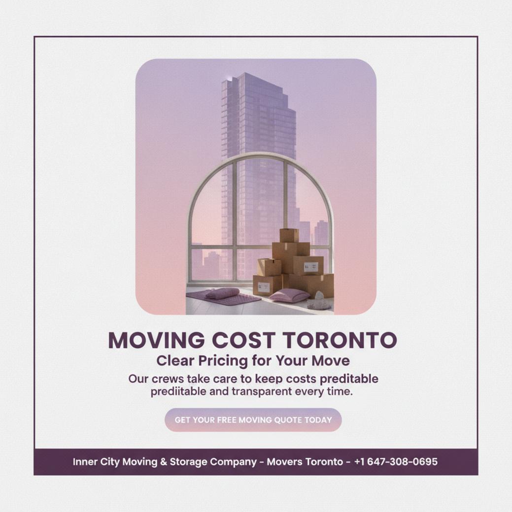 Moving cost Toronto with labeled boxes in bright Toronto apartment