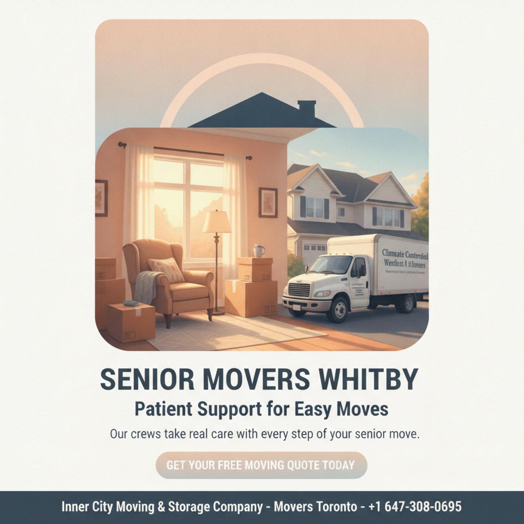 How Senior Movers in Whitby Make Moving Easier for Seniors Senior movers Whitby carefully packing and loading boxes near home