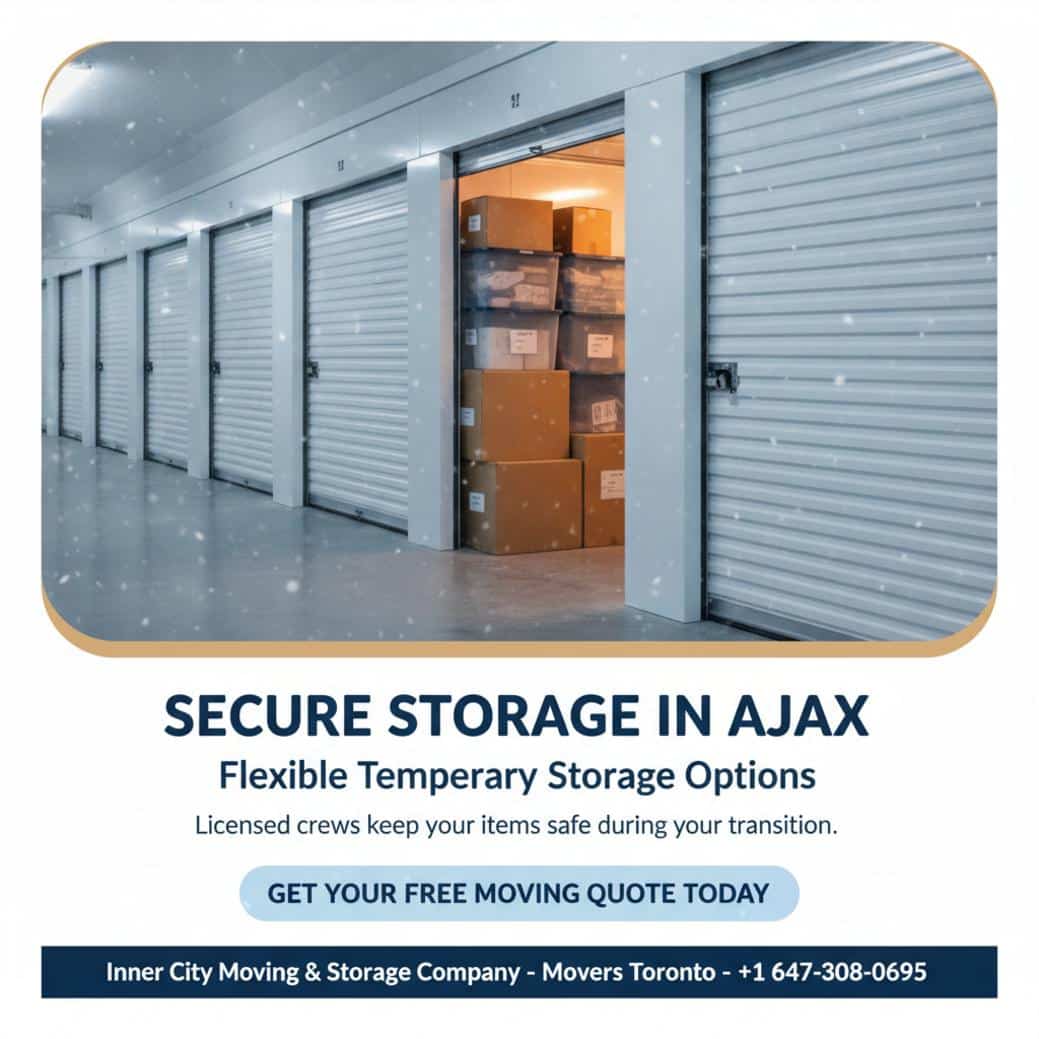 climate controlled storage units interior temporary storage Ajax facility