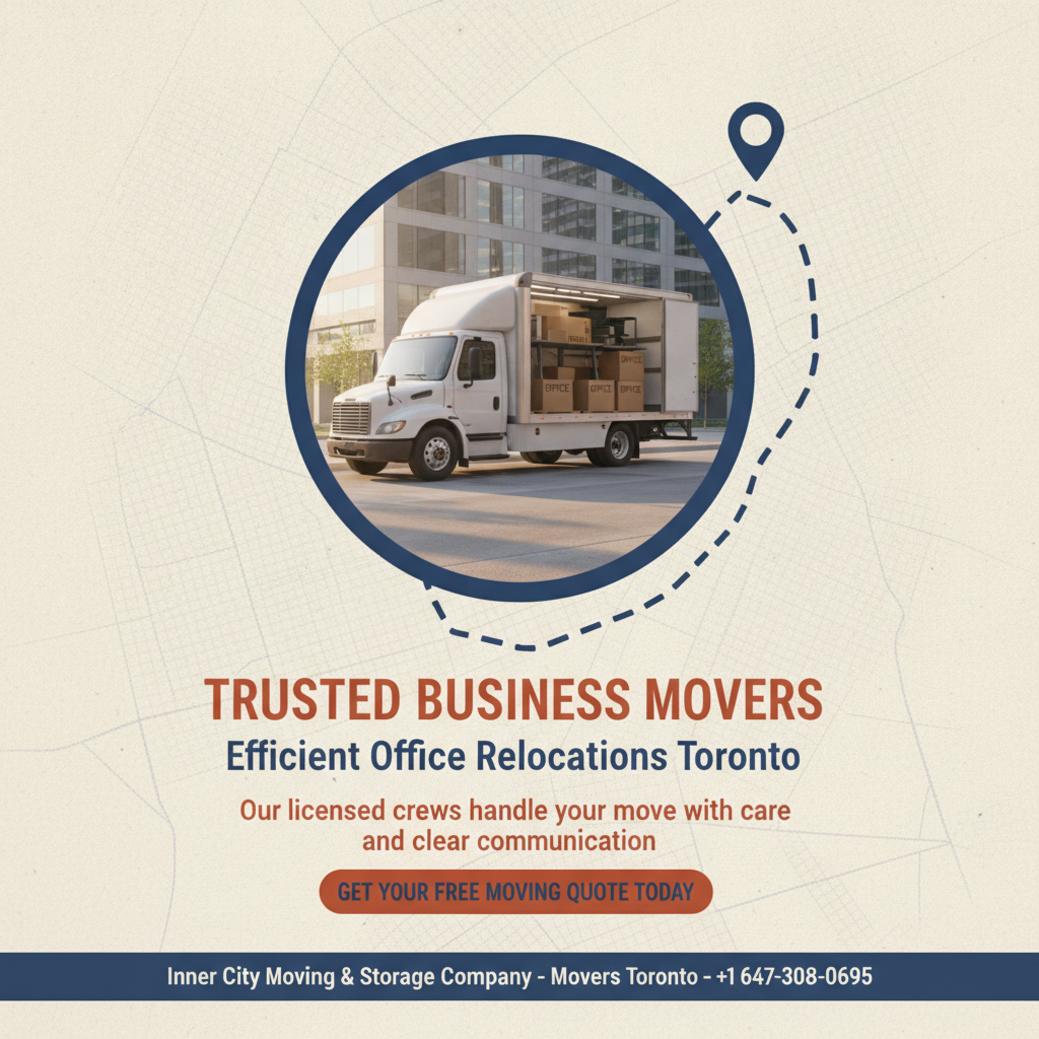 Business movers Toronto loading an office truck downtown Toronto