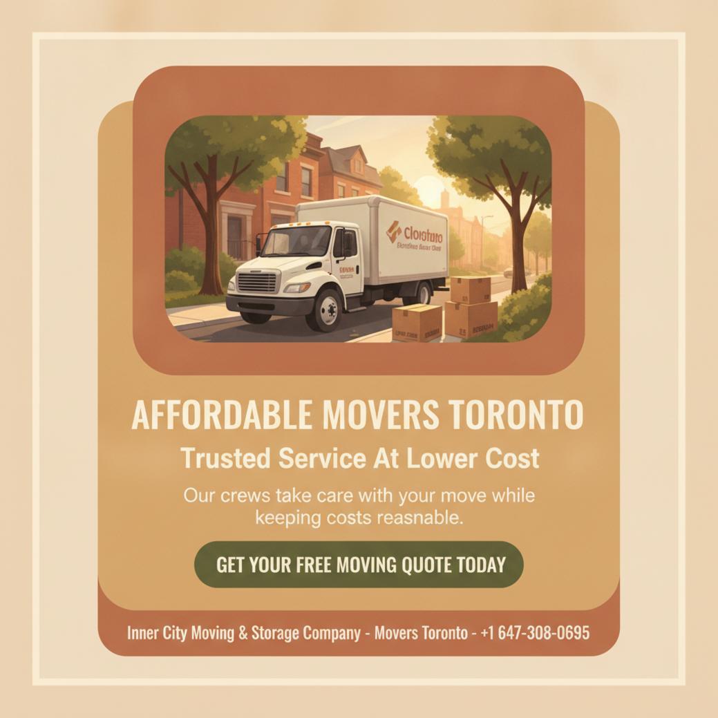 5 Things to Know About Cheap Movers in Toronto Clean moving truck with stacked boxes - cheap movers Toronto downtown