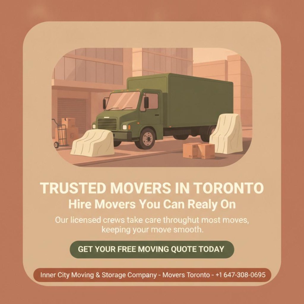 Inner City Moving clean truck and boxes - hire movers Toronto downtown