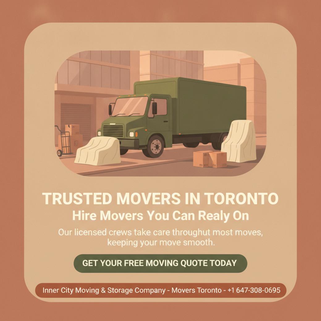 Inner City Moving clean truck and boxes - hire movers Toronto downtown