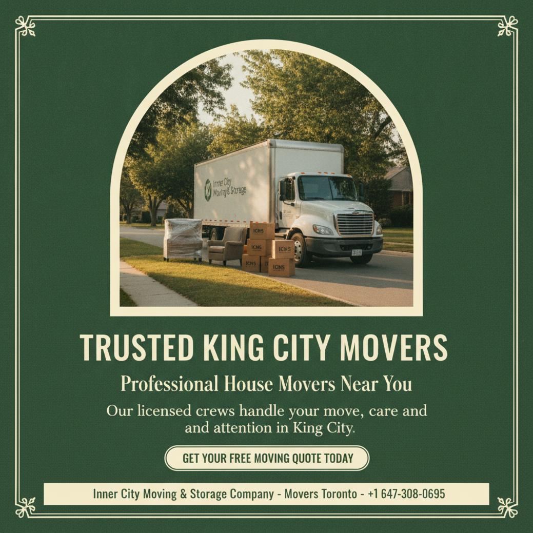 Organized moving truck and packed boxes for house movers King City, ON