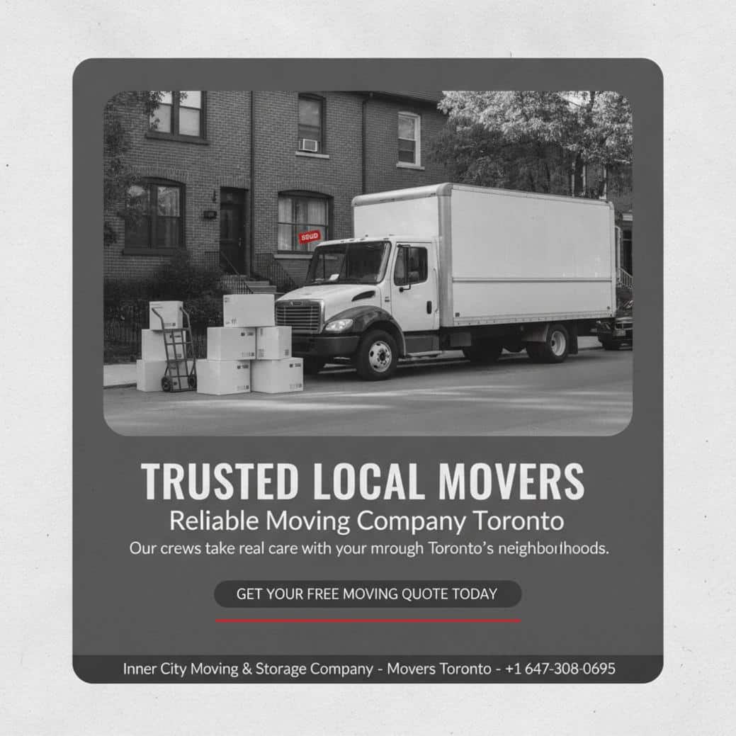 Inner City Moving & Storage moving truck on Toronto street local moving company Toronto