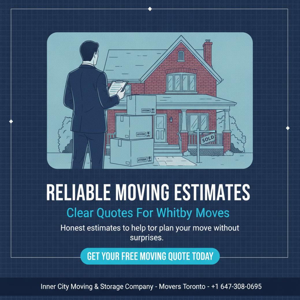 Professional moving estimate planning with boxes Whitby ON