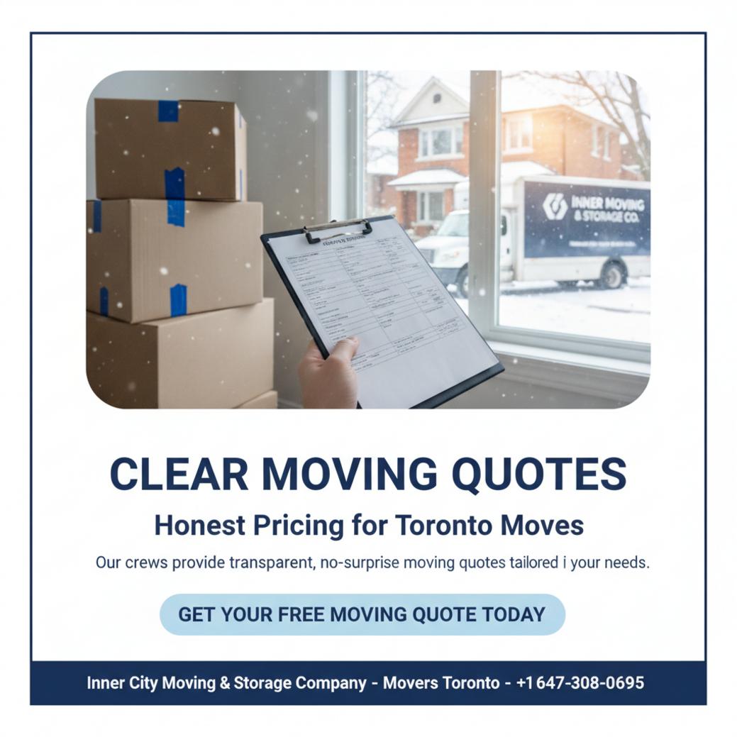 Moving quotes Toronto with clipboard and boxes by Toronto home