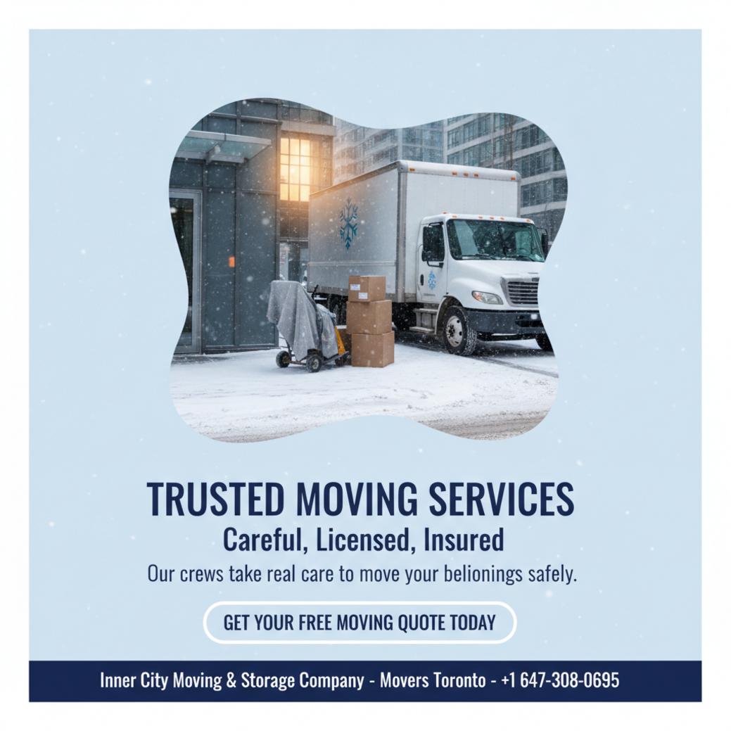 Professional moving services with padded furniture in Toronto downtown