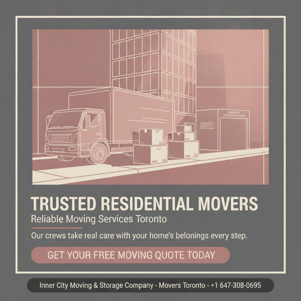How a Residential Moving Company Toronto Eases Your Move Inner City Moving & Storage truck with boxes residential moving company Toronto