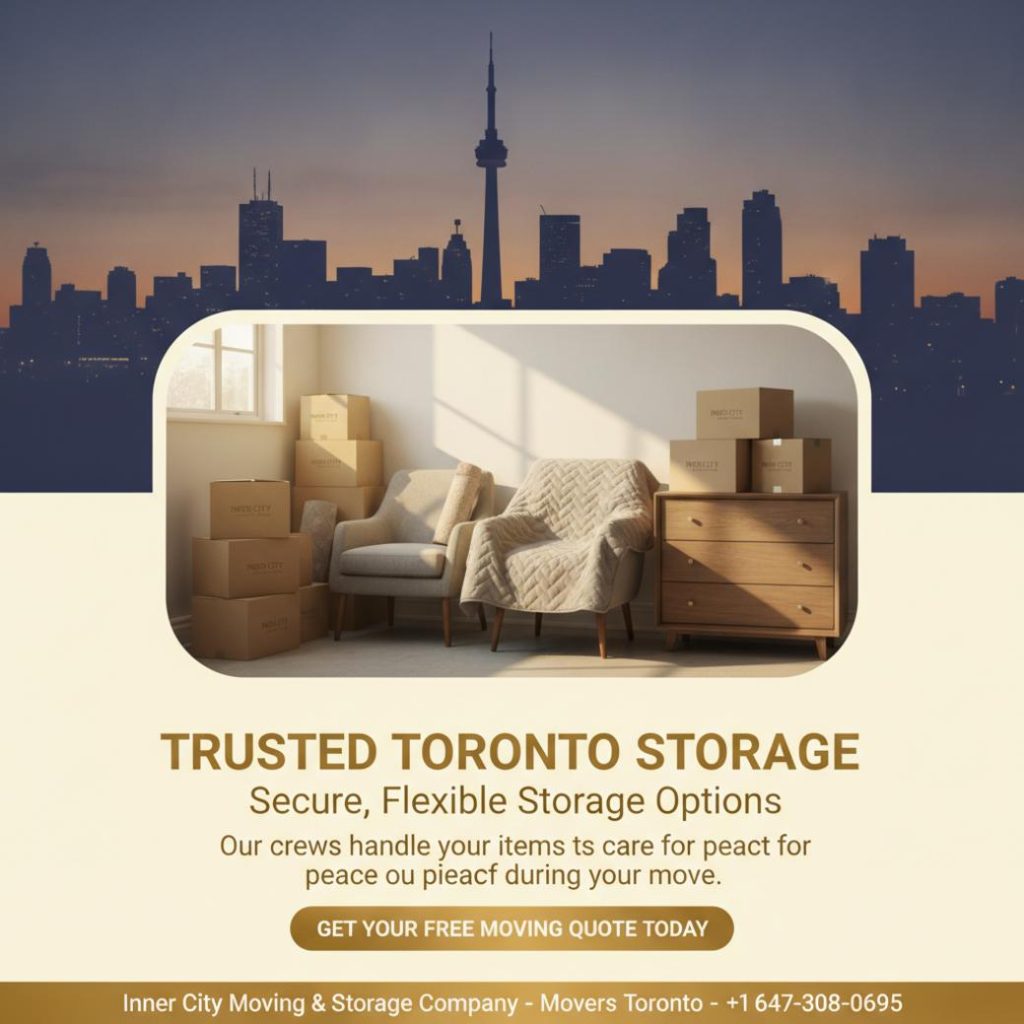 Clean climate-controlled temporary storage units Toronto, stacked boxes