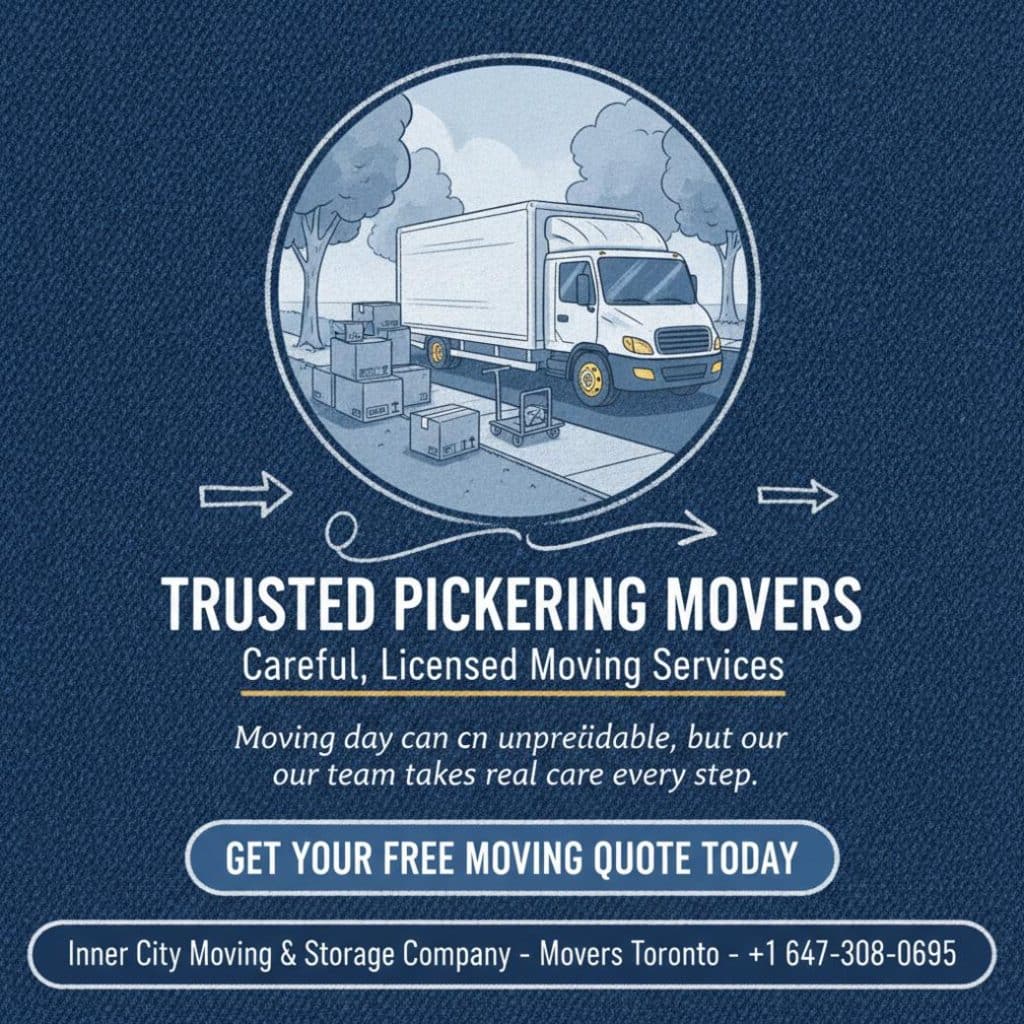 Professional pickering movers truck ready for local move in Pickering, ON