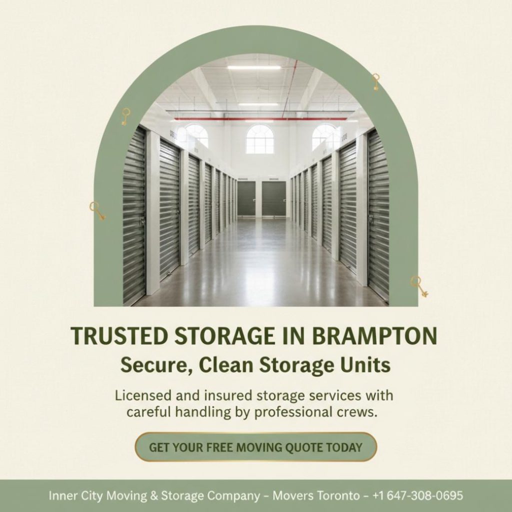 Secure storage units for storage services Brampton at Inner City Moving
