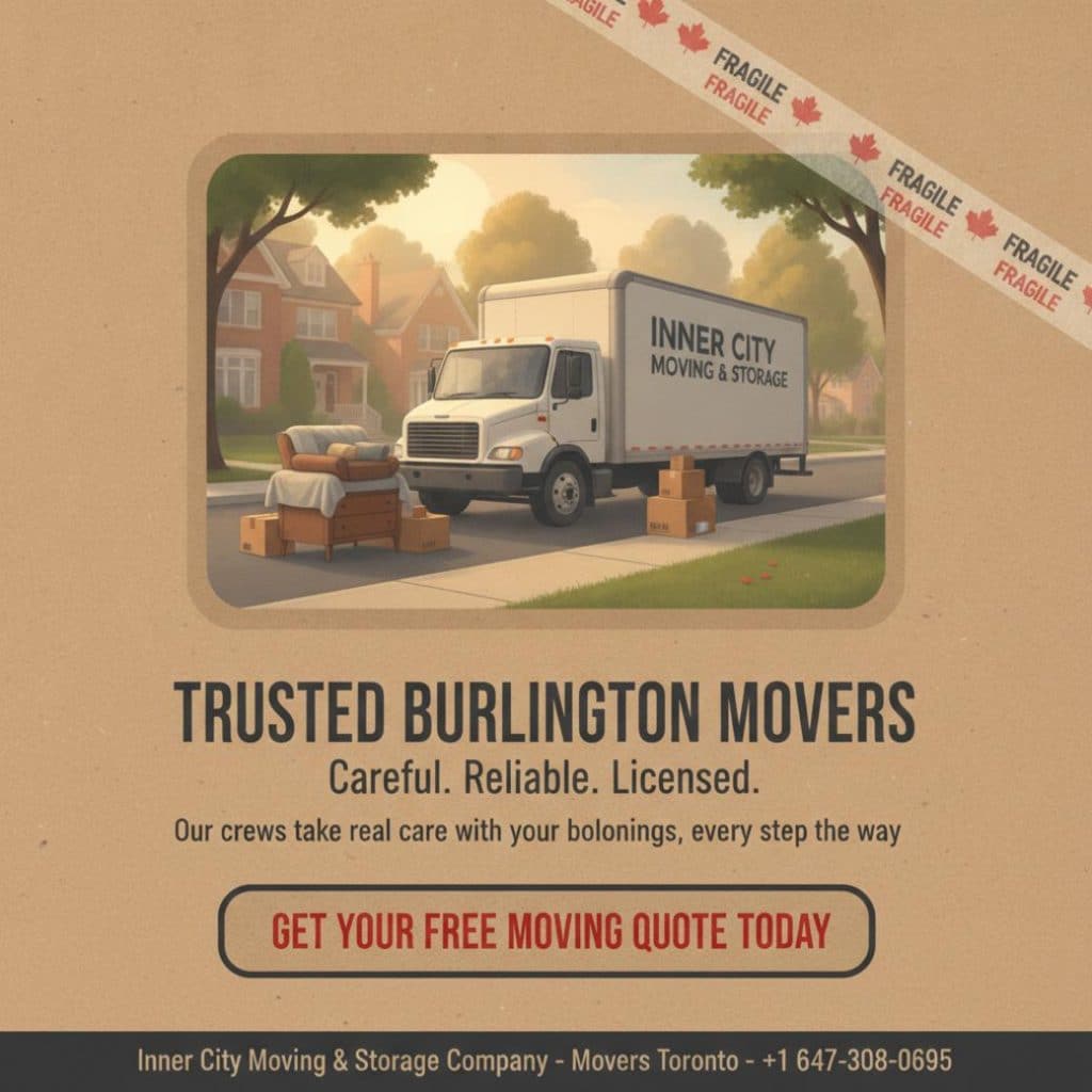Inner City Moving & Storage truck with bundles - burlington movers Burlington ON